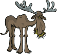animated moose eating