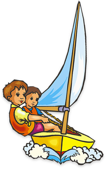 children sailing
