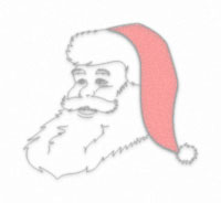 Santa with long beard