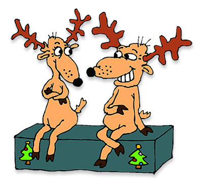 two reindeer