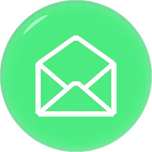 envelope email image white on green