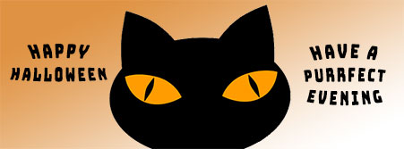Happy Halloween black cat