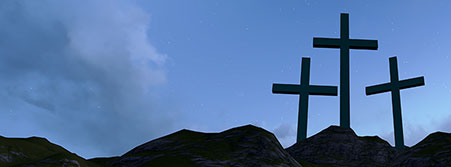 three crosses on the mount