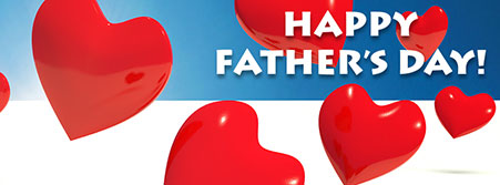 Happy Father's Day with hearts