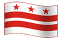 District of Columbia flag animated