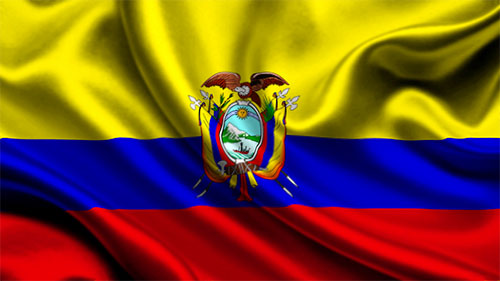 Ecuador flag wavy