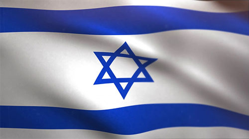 Israel flag wavy