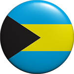 The Bahamas flag button round