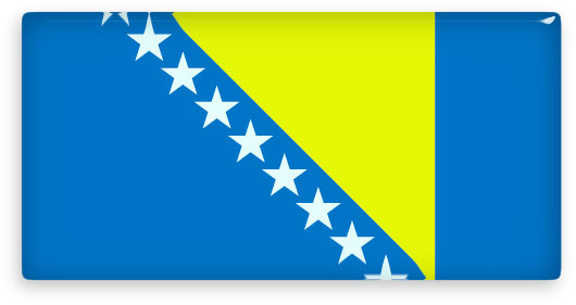 rectangular bosnia and herzegovina flag clipart