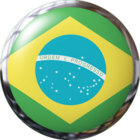 round Brazil button with metal trim