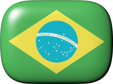 Brazil flag clipart with rounded corners