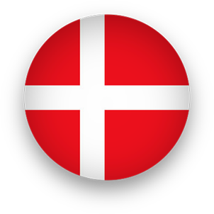 Denmark Flag button round