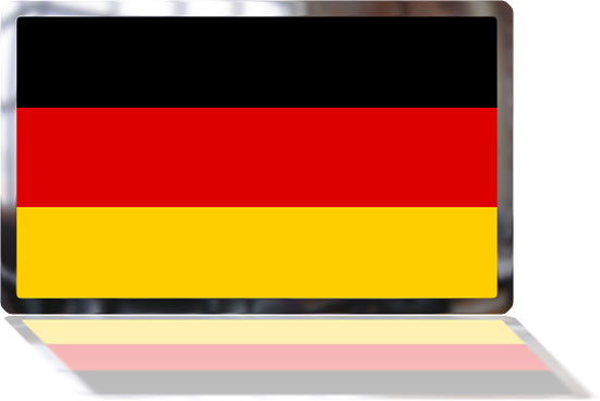 German Flag with reflection