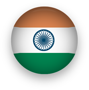 Indian Flag button round