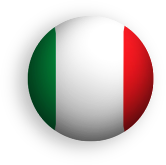 Italian flag button round