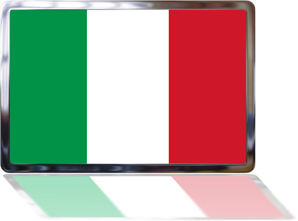 Italian Flag with reflection