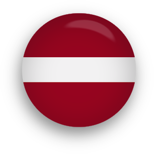 Latvia Flag button round