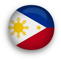 Philippines Flag button round