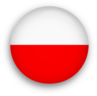 Poland Flag button round
