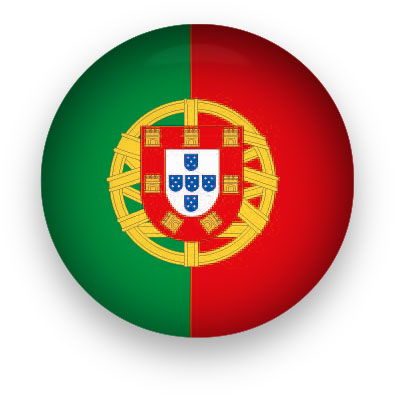 Portugal Flag button round