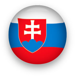 Slovakia Flag button round