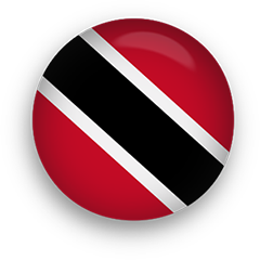 Trinidad and Tobago Flag button round