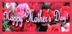 Happy Mother's Day with red and pink roses