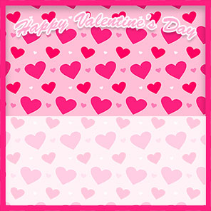 pink hearts valentine border