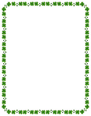 4 leaf clover border