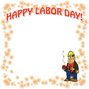 Happy Labor Day with working man