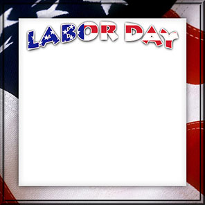 American flag and Labor Day