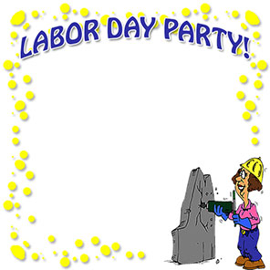 Labor Day party border