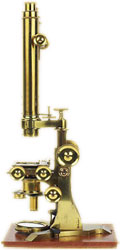 microscope made of brass