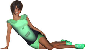 woman in green on her side jpg file